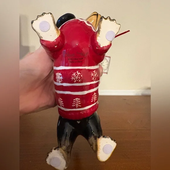 Blue Sky Holiday Dachshund Dog Figurine - Black and Red - Picture 5 of 5